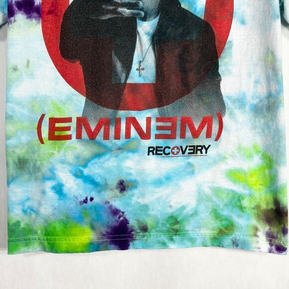 Eminem‎ Small T Shirt Handmade Tie Dye Short Sleeve Green Blue Tee Rapper 1507 - Picture 6 of 11